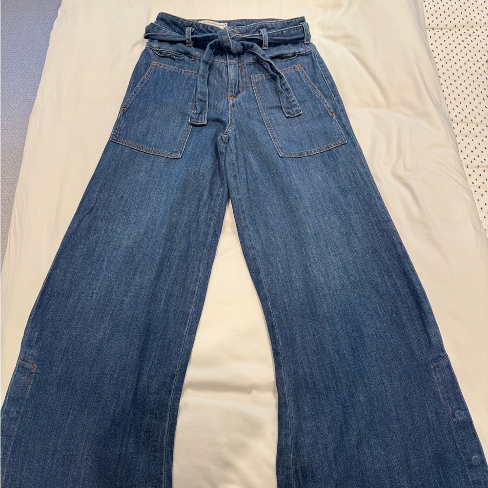 Women's Blue Wide-Leg Jeans